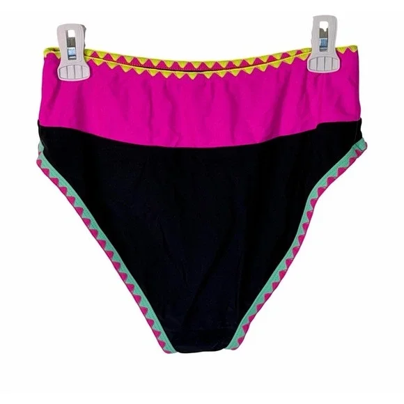 NWT Popvil High Waisted Tummy Control 3 Piece Neon Bikini Set – Medium - Picture 7 of 9